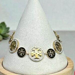 Tory Burch Elegant Gold Bracelet With Diamond